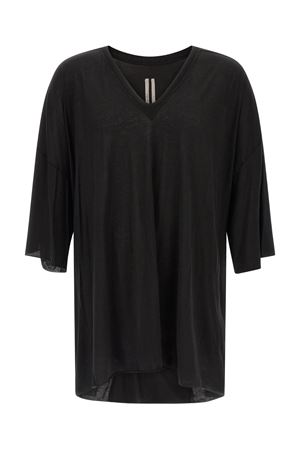 Black cotton T-shirt RICK OWENS | RR01F2279BH09
